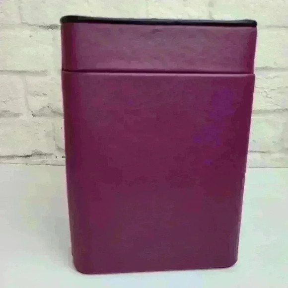 burgundy/ purple makeup storage box with a mirror - Picture 5 of 16